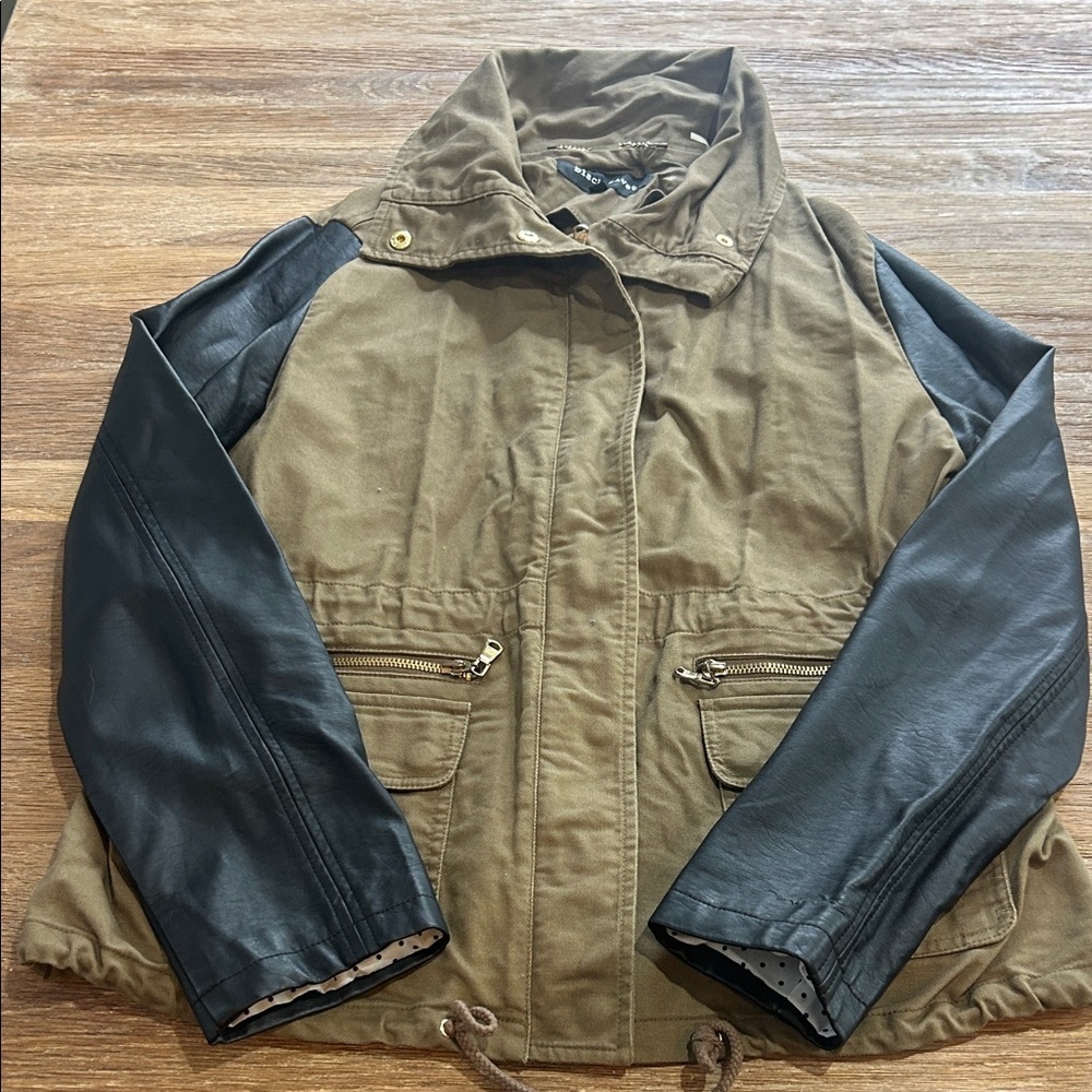 Olive & Black Utility Jacket - women